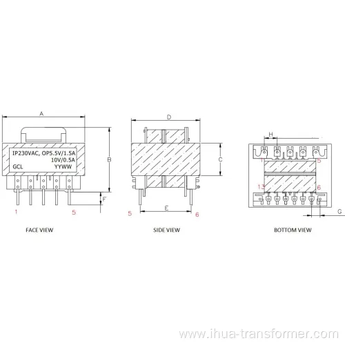 Ei48Type Low Frequency transformer